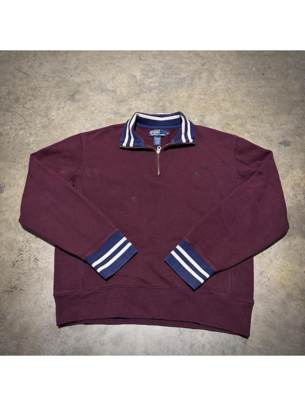 Polo Ralph Lauren burgundy quarter zip sweatshirt